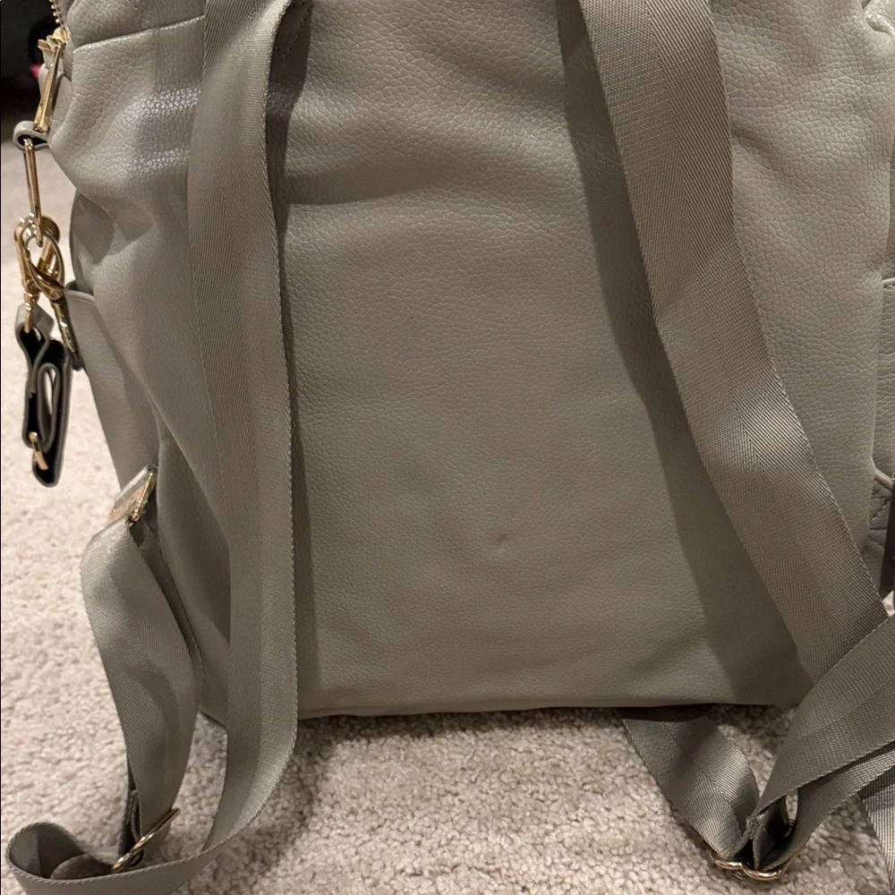 Fawn Design Light Gray Convertible Crossbody Backpack